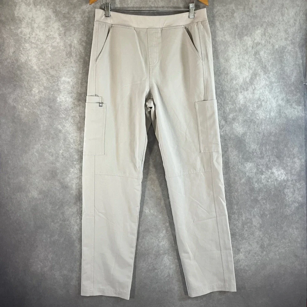 FIGS Scrub‎ Pants Mens Medium Sand T2001 Technical Collection Cargo Straight Leg
